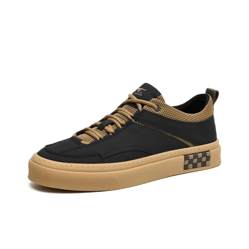 SEPTWOLVES Anti-Slip And Wear-Resistant Height Increasing Low-Top Skateboard Shoes Men's-1