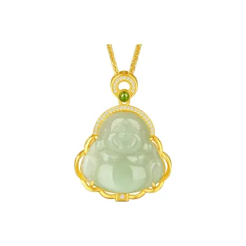 Love Hetian Jade Pendants Pale Greenish White Jade Women's