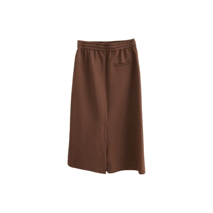 RUBIN Casual Long Skirt Women's Woodcutter Coffee-1