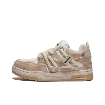 Haonanhuang x GOODBRAND Height Increasing Slip Resistant Mid Top Skateboard Shoes Unisex Rabi White