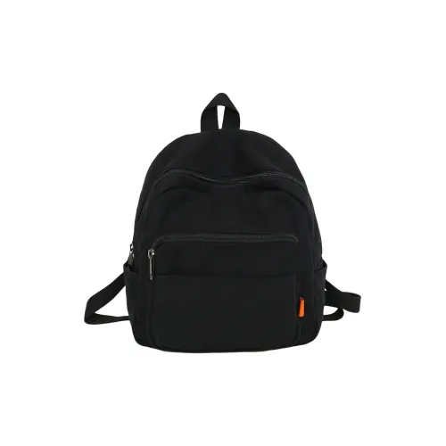 KAKAXI Canvas Backpack Unisex Black/White/Purple/Orange/Green