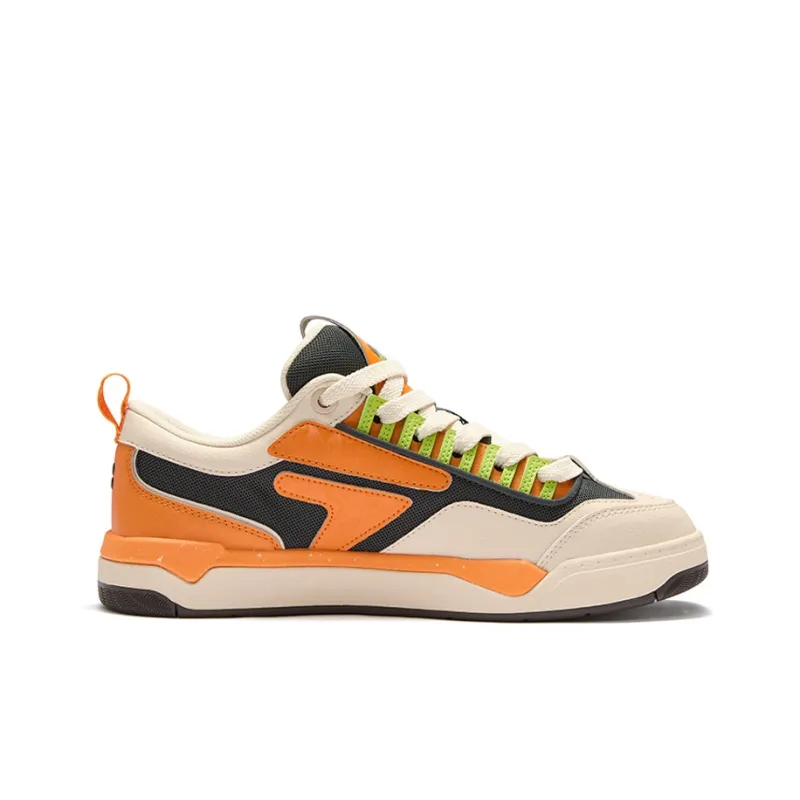 FILA FUSION Nollie Low Top Skateboard Shoes Men's Orange Gray-1