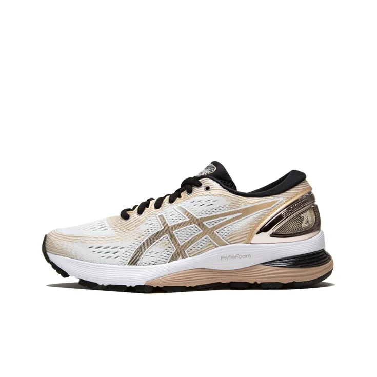 Asics Gel Nimbus 21 Platinum 'White Frosted Almond' Women's-0