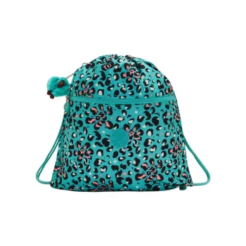 Kipling Polyester Backpack Medium Size Women's Leopard Print Flower
