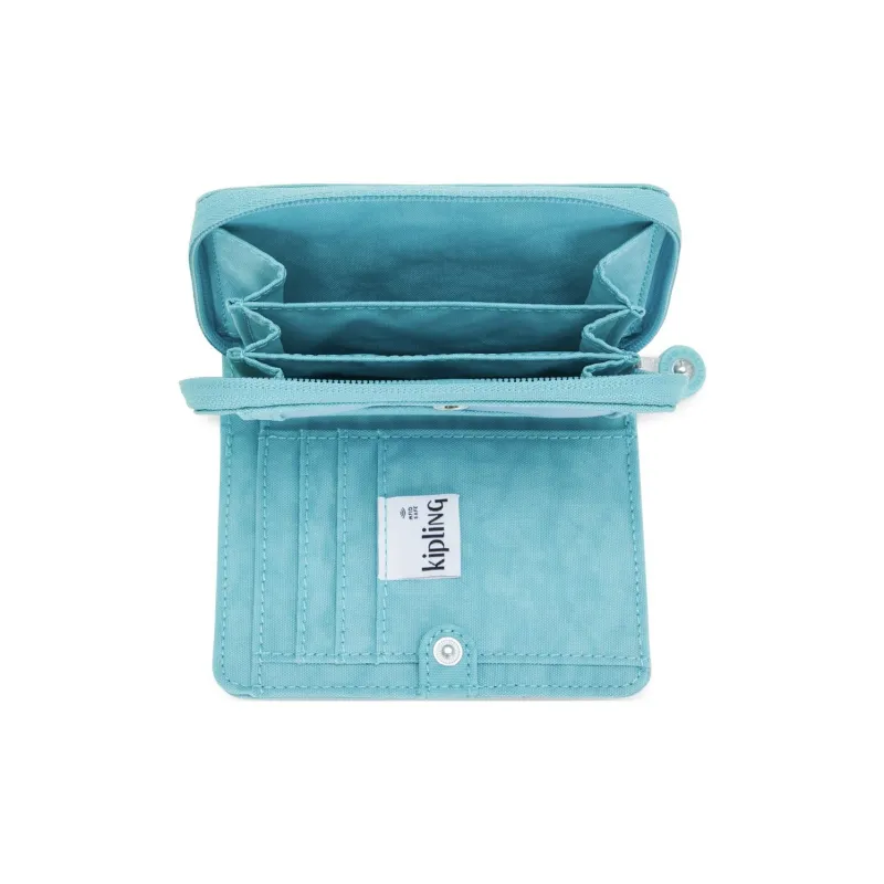 Kipling Recycled Polyamide Wallet Medium Size Women's Blue-3