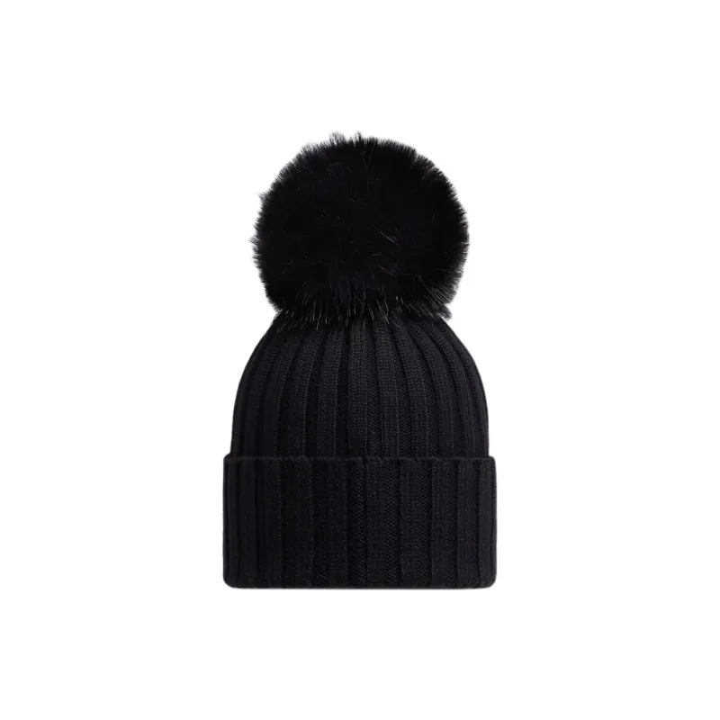 Moncler Ribbed Hat With Pom Pom-1