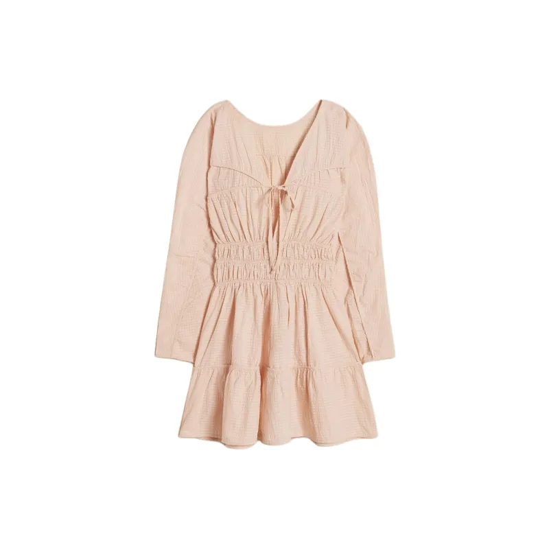 HOLZWEILER FW24 Long Sleeved Dress Women's Light Pink-1