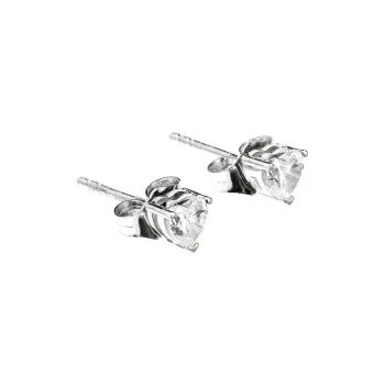 CHIARA FERRAGNI 925 Sterling Silver Zircon Italian Luxury Light Earrings Hoop Earrings Women's Silver
