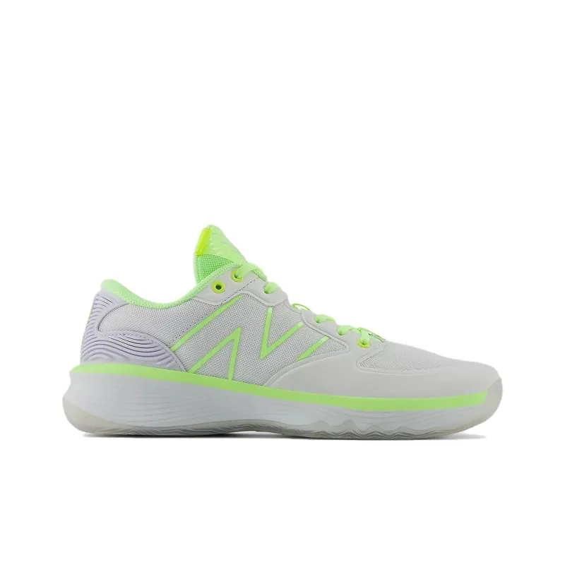 New Balance Hesi Anti Slip Wear Resistant Low Top Basketball Shoes Unisex Gray Green-1