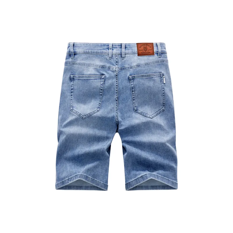 SEPTWOLVES Denim Shorts Men's Sky Blue-1