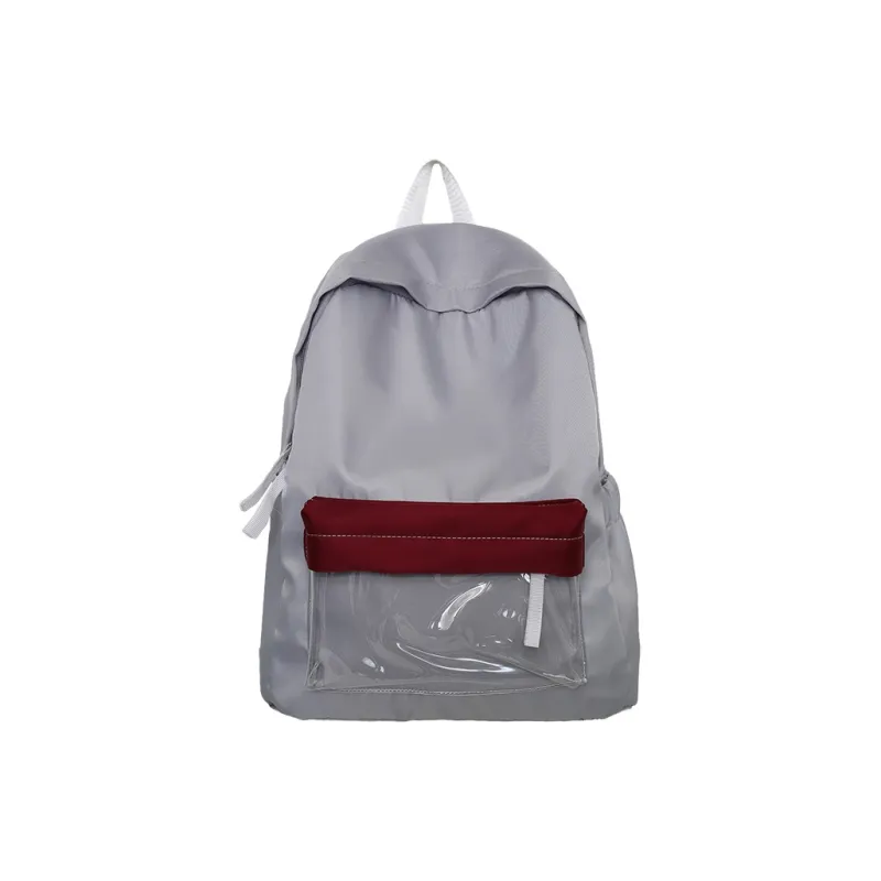 KAKAXI Nylon Backpack Unisex Black/Gray/Pink/Blue-7