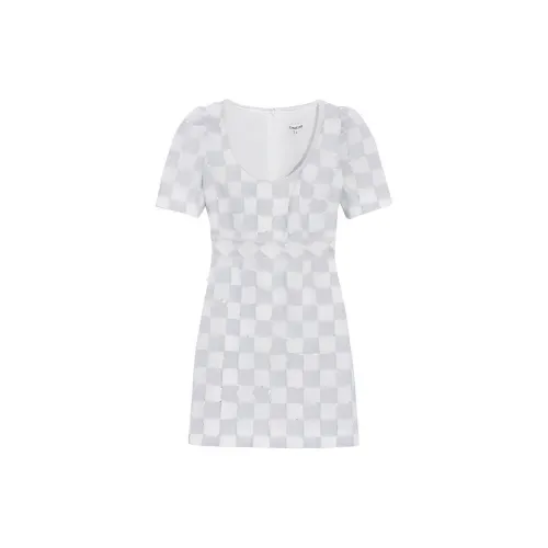 Bebe Short-Sleeved Dresses Women's Blue/White