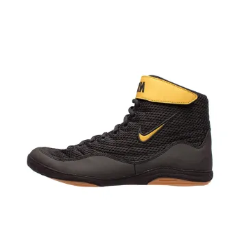 Nike Inflict Anti-Slip Wear-Resistant High-Top Casual Running Shoes Men's Black Yellow