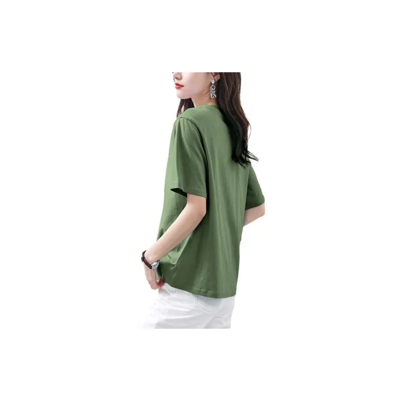 Mo Han Yi Mei Drop Shoulder Sleeve T Shirt Women's-2