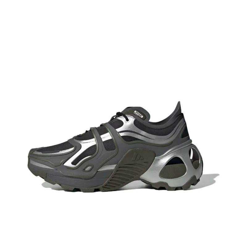 Adidas Anti Slip Wear Resistant Low Top Casual Running Shoes Unisex Black Gray Color-0