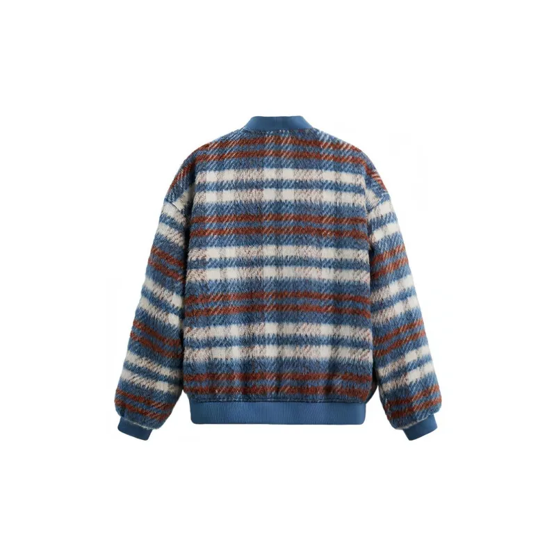 ZARA Velvet feel Coat Men's Blue-1