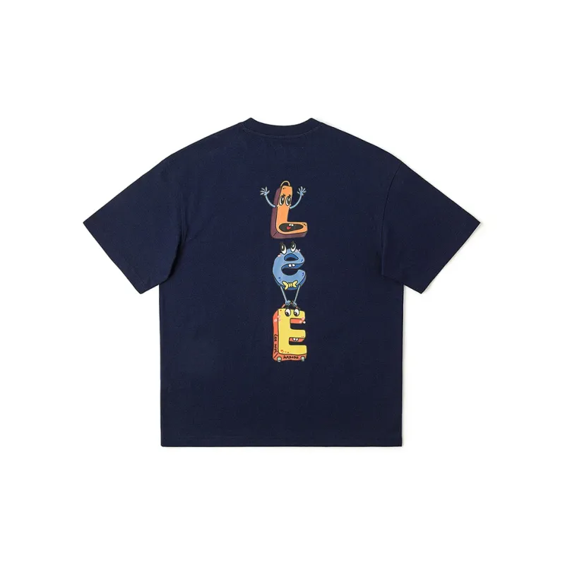 Melting Sadness X Lee T-Shirts Unisex Navy Blue-1