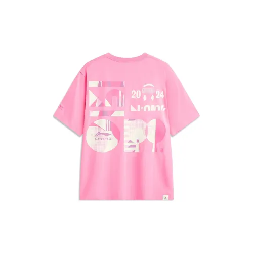 LINING Sports Life Collection T-Shirts Unisex Succulent Pink