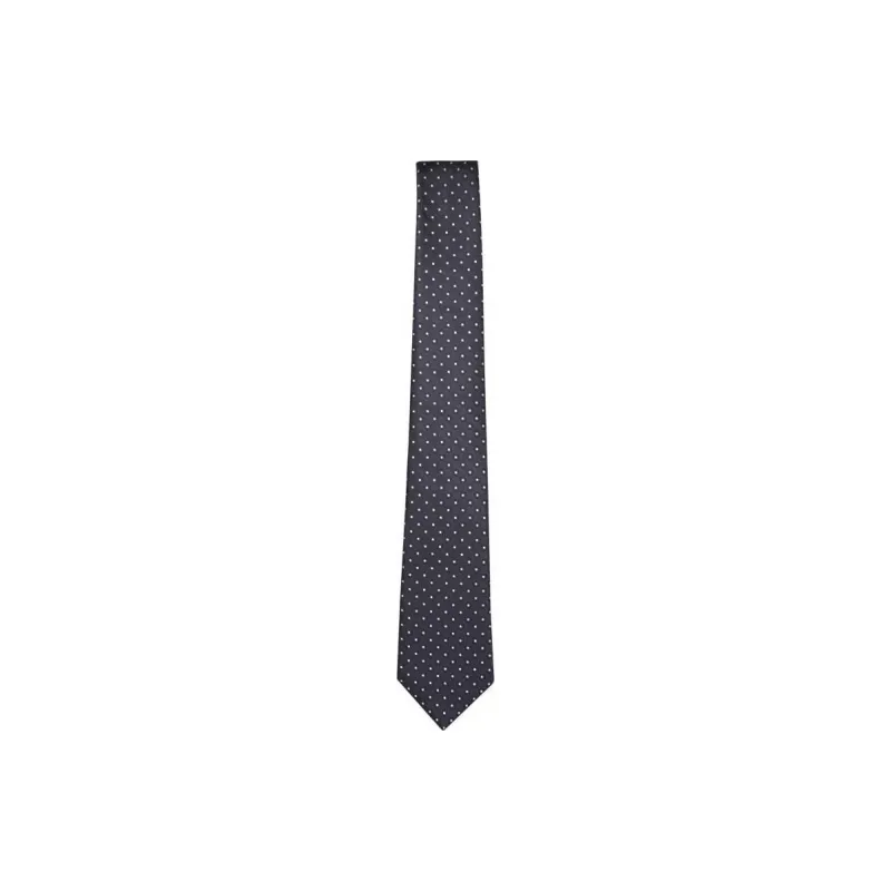GIORGIO ARMANI Silk Tie With Micro Jacquard Polka Dots-0