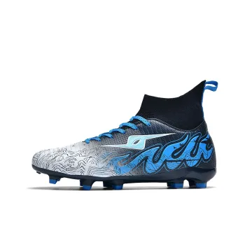 Hicellon Soccer Shoes Unisex High Top Dark Blue/Blue Pink