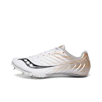 Saucony Spitfire 5 Slip-Resistant Cushioning Lightweight Low-Top Running Shoes Women's White Gold