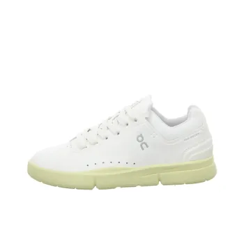 On THE ROGER Anti Slip And Wear Resistant Lightweight Low Top Skateboard Shoes Women's White Grass Yellow