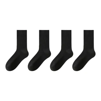 Left Divided By Right Mid-Calf Socks Men's 4 Pack
