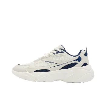 QIAODAN Casual Shoes Men Low-Top Ivory Graphite Blue