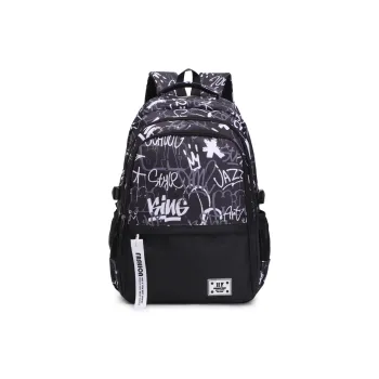 KAKAXI Nylon Backpack Unisex Black/Coffee/Green/Blue