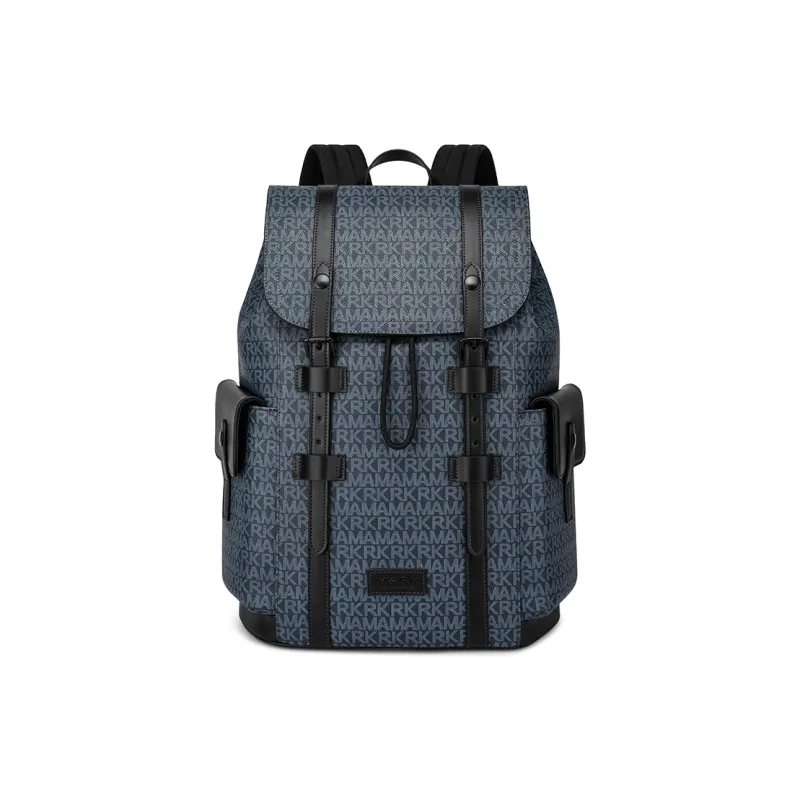 FAIRWHALE PVC Backpack Men's Graphite Gray/Dusty Blue/Withered Yellow Brown-7