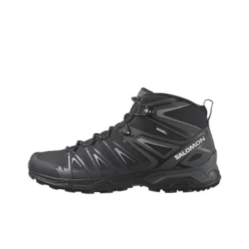 SALOMON X Ultra Pioneer Cushioned Slip-Resistant Mid-Top Outdoor Shoes Men's Black White