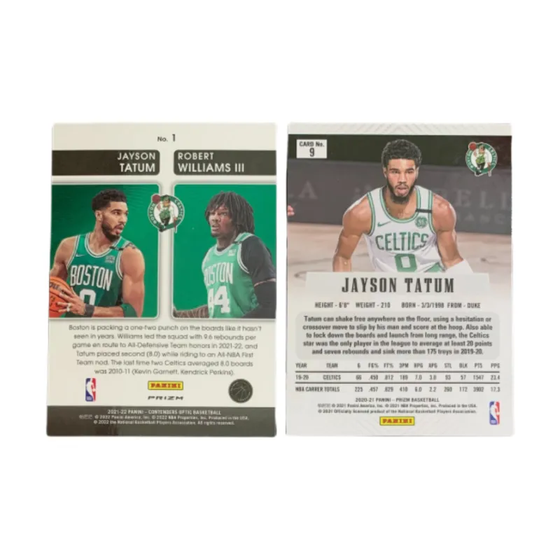 PANINI 2021 22 Celtics, Jayson Tatum, Robert Williams, Iceberg, Tuck+2021 Tatum, Tuck, Total 2 Pc Sports Cards 2 Pcs-1