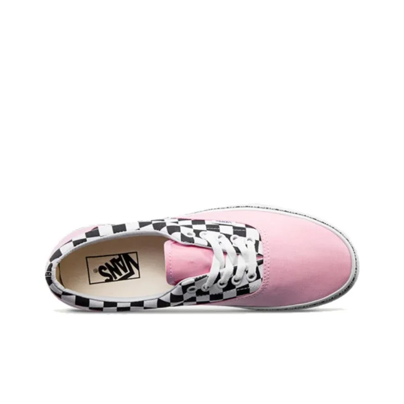 Vans Era Retro Casual Skate Shoes Unisex Pink Grid-2