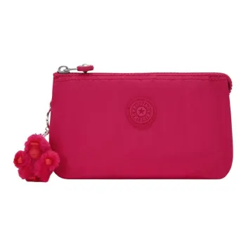 Kipling Recycled Polyamide Wallet Storage Bag, Clutch Large Size Women's Multicolor Confetti Pink