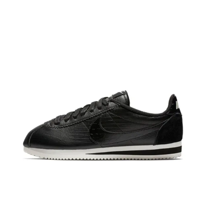 Nike Classic Cortez Leather 'Black Dark Grey White' Women's-0
