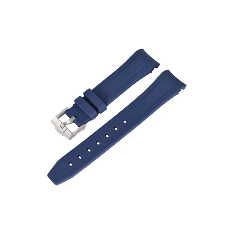 VAGENARI Fluoroelastomer Strap Compatible With Rolex 116610 116613 114060 Pin Buckle Style Watch Band Unisex-3