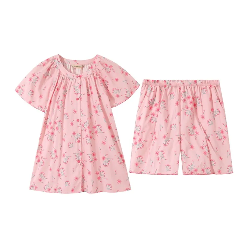 AUTUMNDEER Pajama Set Women's Misty Rose-0