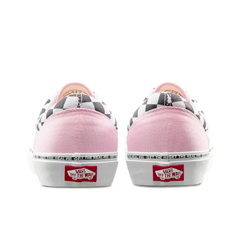 Vans Era Retro Casual Skate Shoes Unisex Pink Grid-3