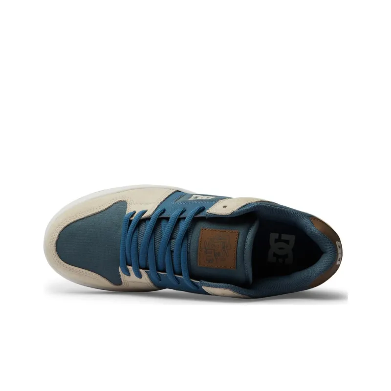 DC Shoes Low Top Skateboard Shoes Men's Blue Brown-3