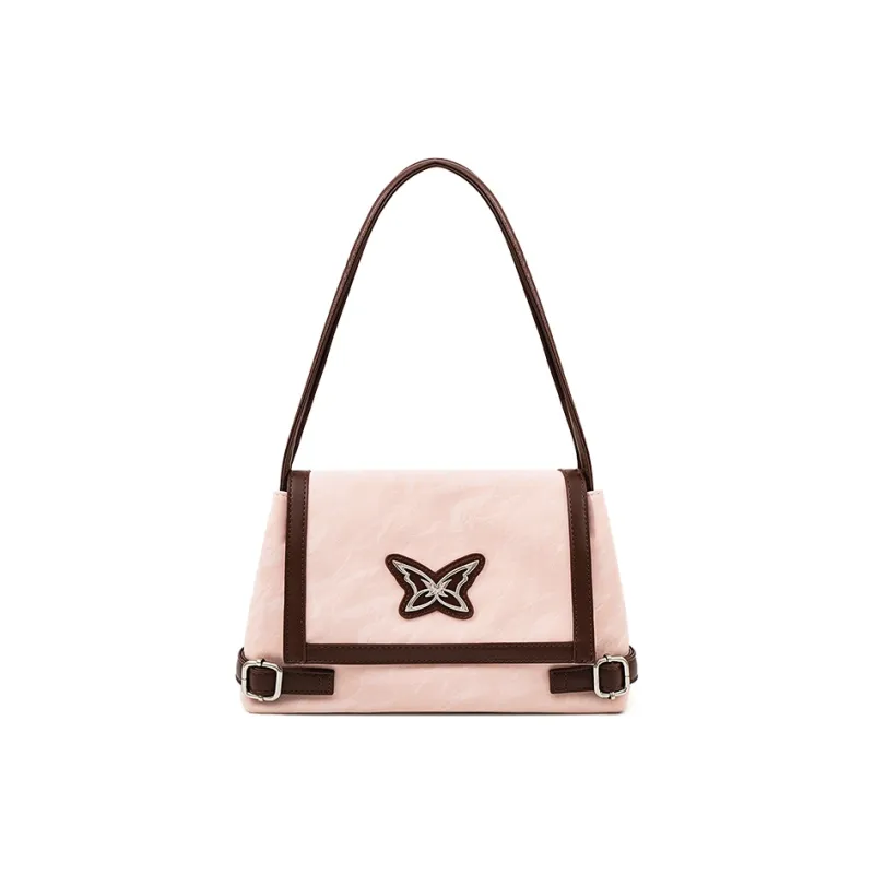Vigno Synthetic Leather Shoulder Bag Regular Women's Pink/Apricot/Black/Gray/Blue-1