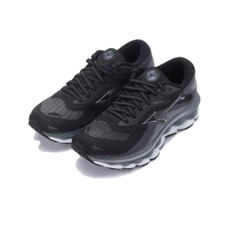 Mizuno Women's Wave Sky 7 Super Wide 'Black Silverstar' Women's-1