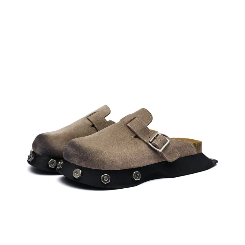 Zuogedu Rubber Sole Slip Resistant Platform Height Increasing 5cm Outerwear Closed Toe Slippers Unisex-10