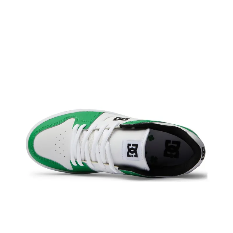 DC Shoes MANTECA Low Top Skateboard Shoes Men's White Green-3