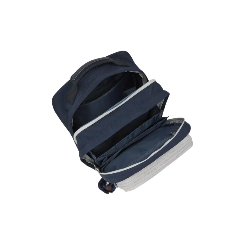 Kipling Polyamide Backpack Large Size Men's Blue Gray-3