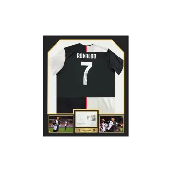 Three For Cristiano Ronaldo Hand-Signed Jersey Juventus 19-20 Season With EM Official Certificate