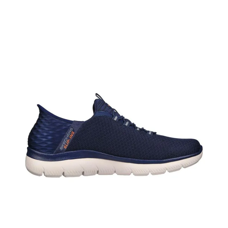 Skechers Slip ins Cushioning, Slip Resistant, And Abrasion Resistant Low Top Casual Shoes Men's Blue-1