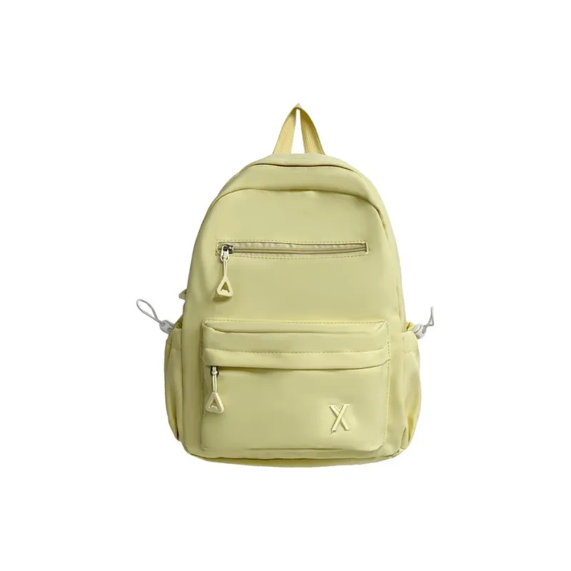 MOK Composite Cloth Backpack Unisex Ecru/Gray/Light Yellow/Light Green-4