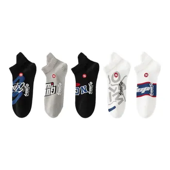 HANADASOX No Show Socks Men's 5 Pack Mixed Color
