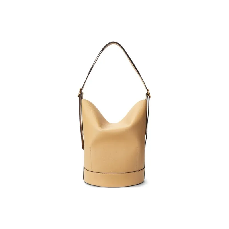Polo Ralph Lauren Bellport Cow Leather Bucket Bag Handbag Shoulder Bag Women's Brown-6