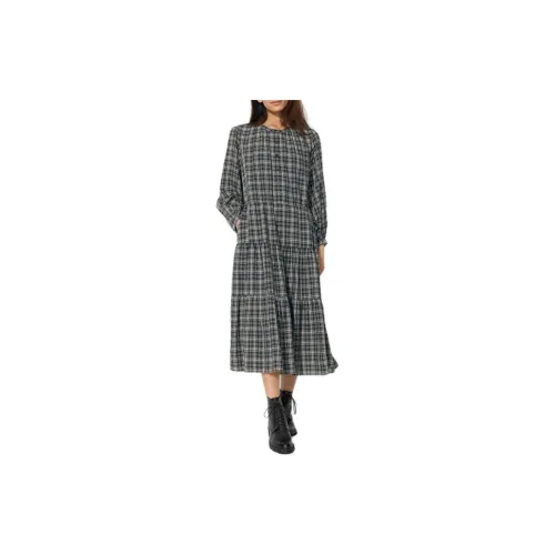 UNIQLO Long-Sleeved Dresses Women's Dark Gray